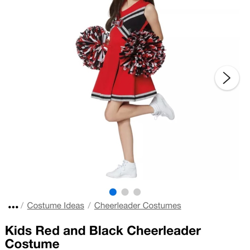 Kids Red and Black Cheerleader Costume